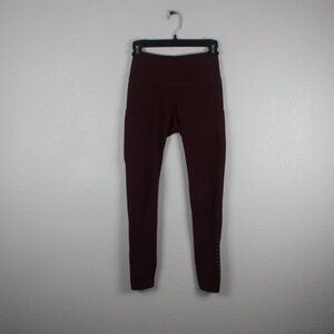 Poshdivah, Leggings, Women's XXS, Cherry Red/Purple (SOME WEAR AND TEAR)